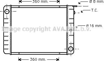 Prasco VO2050 - Radiator, engine cooling autospares.lv