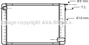 Prasco VO2022 - Radiator, engine cooling autospares.lv