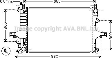 Prasco VO2115 - Radiator, engine cooling autospares.lv