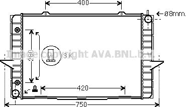 Prasco VO2118 - Radiator, engine cooling autospares.lv