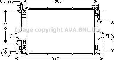 Prasco VO2117 - Radiator, engine cooling autospares.lv