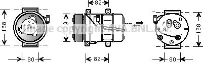 Prasco VOAK054 - Compressor, air conditioning autospares.lv