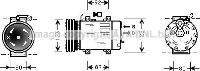 Prasco VOK029 - Compressor, air conditioning autospares.lv