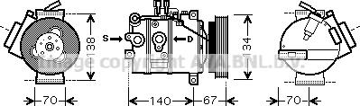 Prasco VOK142 - Compressor, air conditioning autospares.lv