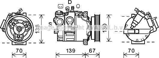 Prasco VOK167 - Compressor, air conditioning autospares.lv