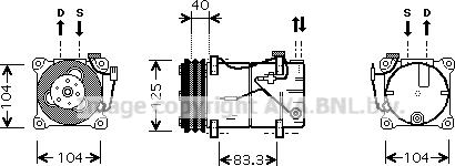 Prasco VOK119 - Compressor, air conditioning autospares.lv