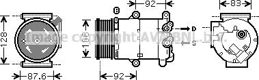 Prasco VOK184 - Compressor, air conditioning autospares.lv