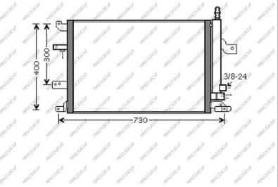 Prasco VV042C002 - Condenser, air conditioning autospares.lv