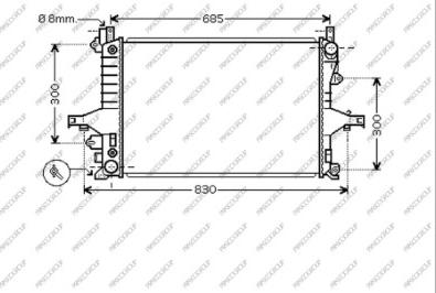 Prasco VV042R002 - Radiator, engine cooling autospares.lv