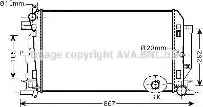 Prasco VW2271 - Radiator, engine cooling autospares.lv