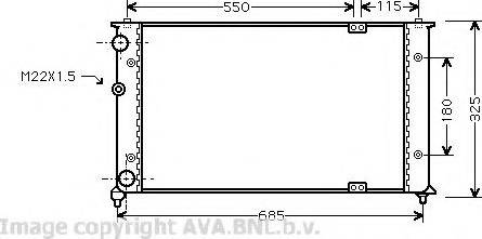 Prasco VWA2192 - Radiator, engine cooling autospares.lv