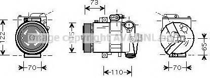 Prasco VWAK240 - Compressor, air conditioning autospares.lv