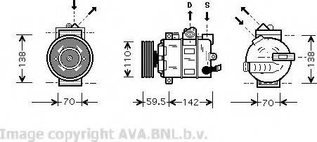 Prasco VWK258 - Compressor, air conditioning autospares.lv