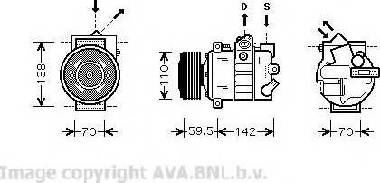 Prasco VWK220 - Compressor, air conditioning autospares.lv