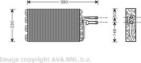 Prasco VWV185 - Evaporator, air conditioning autospares.lv