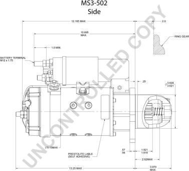 Prestolite Electric MS3-502 - Starter autospares.lv