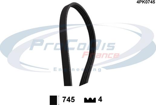 Procodis France 4PK0745 - V-Ribbed Belt autospares.lv