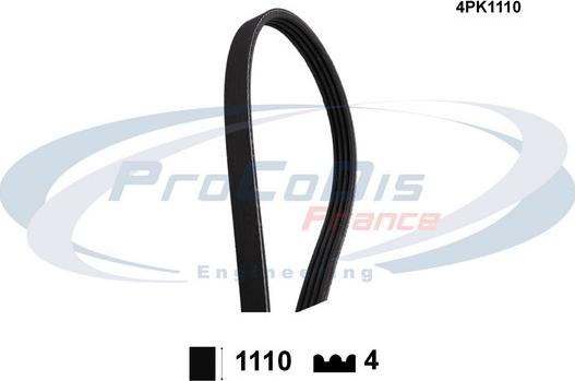 Procodis France 4PK1110 - V-Ribbed Belt autospares.lv