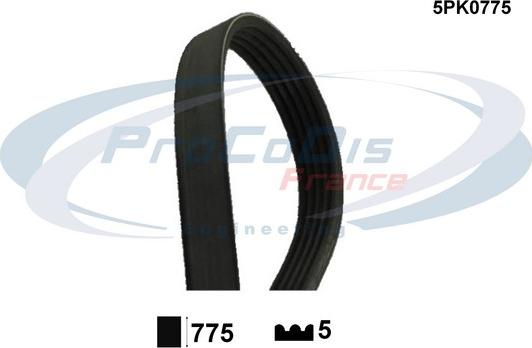 Procodis France 5PK0775 - V-Ribbed Belt autospares.lv