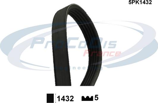 Procodis France 5PK1432 - V-Ribbed Belt autospares.lv