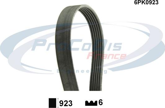 Procodis France 6PK0923 - V-Ribbed Belt autospares.lv