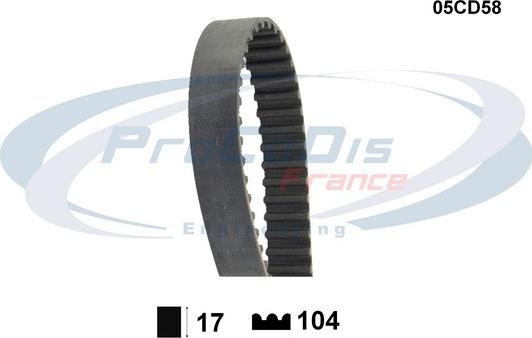 Procodis France 05CD58 - Timing Belt autospares.lv