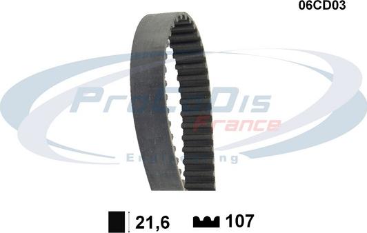 Procodis France 06CD03 - Timing Belt autospares.lv