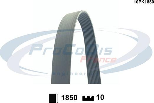 Procodis France 10PK1850 - V-Ribbed Belt autospares.lv