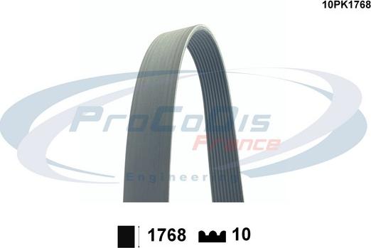 Procodis France 10PK1768 - V-Ribbed Belt autospares.lv