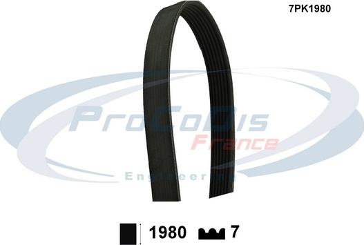 Procodis France 7PK1980 - V-Ribbed Belt autospares.lv