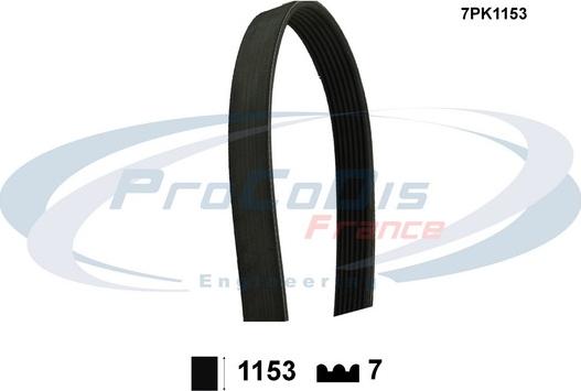 Procodis France 7PK1153 - V-Ribbed Belt autospares.lv