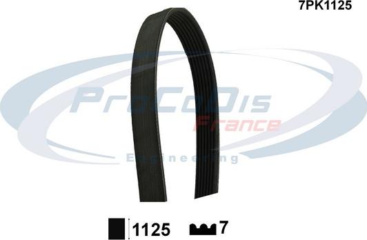 Procodis France 7PK1125 - V-Ribbed Belt autospares.lv