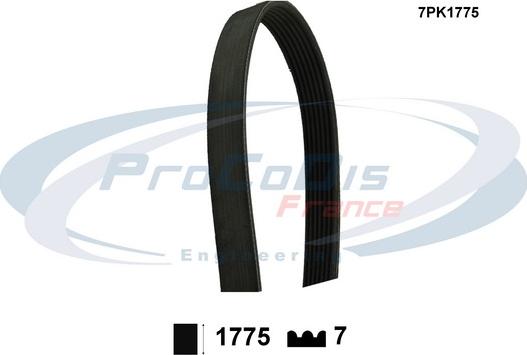 Procodis France 7PK1775 - V-Ribbed Belt autospares.lv