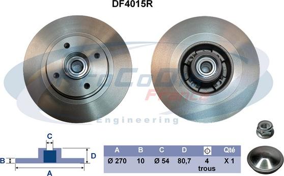 Procodis France DF4015R - Brake Disc autospares.lv