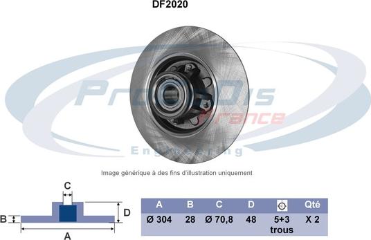 Procodis France DF2020 - Brake Disc autospares.lv