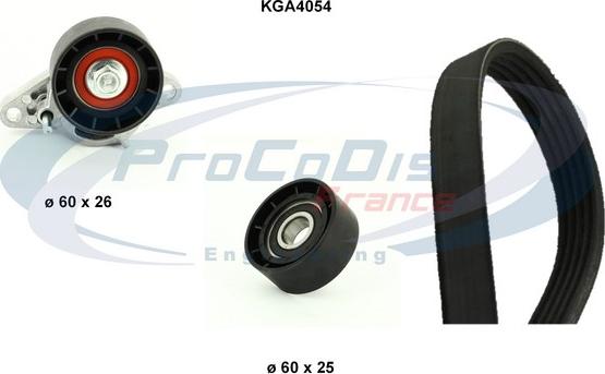 Procodis France KGA4054 - V-Ribbed Belt Set autospares.lv