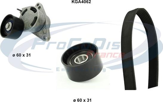 Procodis France KGA4062 - V-Ribbed Belt Set autospares.lv