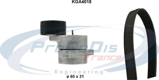 Procodis France KGA4018 - V-Ribbed Belt Set autospares.lv