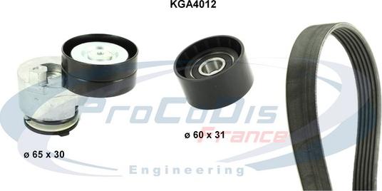 Procodis France KGA4012 - V-Ribbed Belt Set autospares.lv