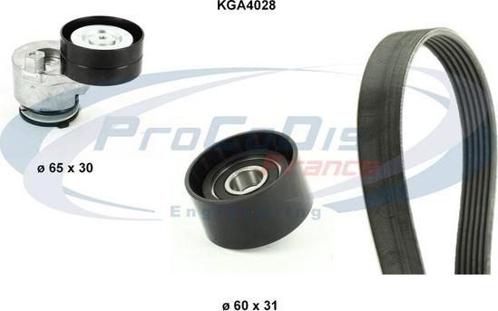 Procodis France KGA4028 - V-Ribbed Belt Set autospares.lv