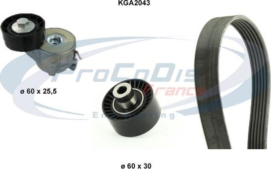 Procodis France KGA2043 - V-Ribbed Belt Set autospares.lv