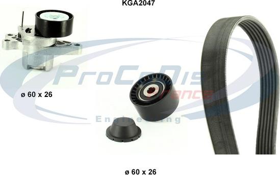 Procodis France KGA2047 - V-Ribbed Belt Set autospares.lv