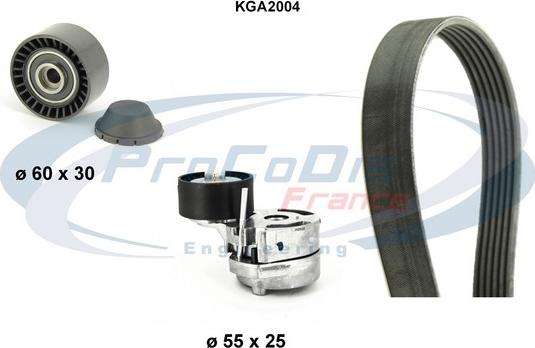 Procodis France KGA2004 - V-Ribbed Belt Set autospares.lv