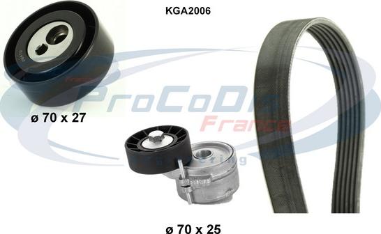 Procodis France KGA2006 - V-Ribbed Belt Set autospares.lv