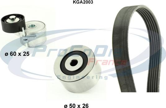 Procodis France KGA2003 - V-Ribbed Belt Set autospares.lv