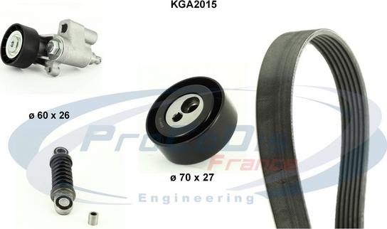 Procodis France KGA2015 - V-Ribbed Belt Set autospares.lv