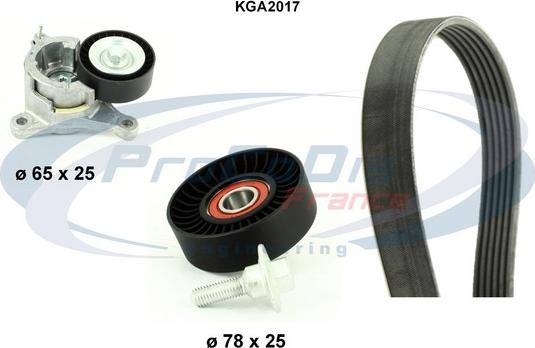 Procodis France KGA2017 - V-Ribbed Belt Set autospares.lv