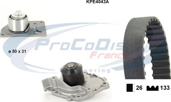 Procodis France KPE4043A - Water Pump & Timing Belt Set autospares.lv