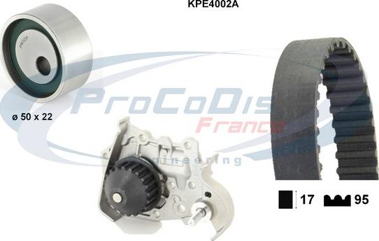 Procodis France KPE4002A - Water Pump & Timing Belt Set autospares.lv