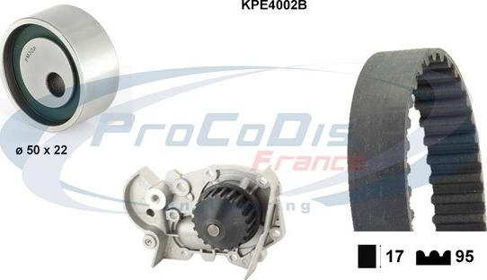 Procodis France KPE4002B - Water Pump & Timing Belt Set autospares.lv